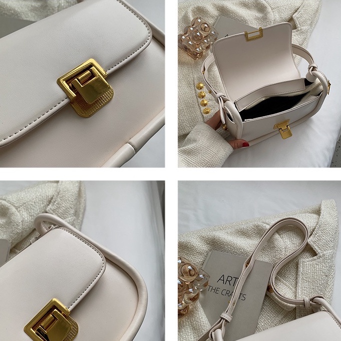 Túi xách nữ đeo chéo đeo vai kẹp nách khóa gập da trơn mềm cao cấp PK 378