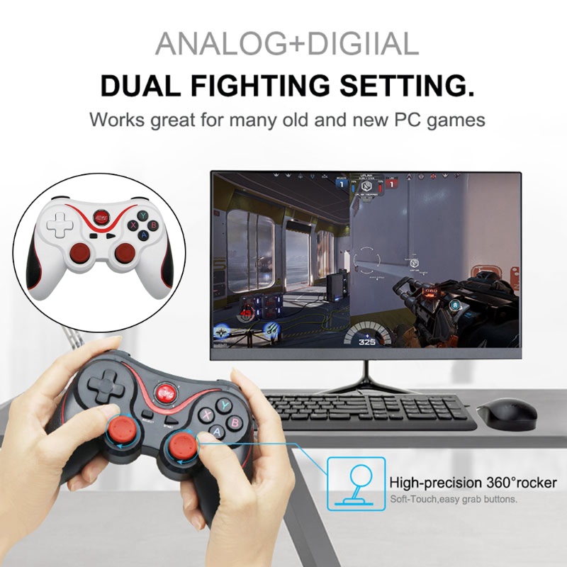Tay Cầm Chơi Game Bluetooth Wu T3 S600 Stb S3Vr Cho Điện Thoại / Pc