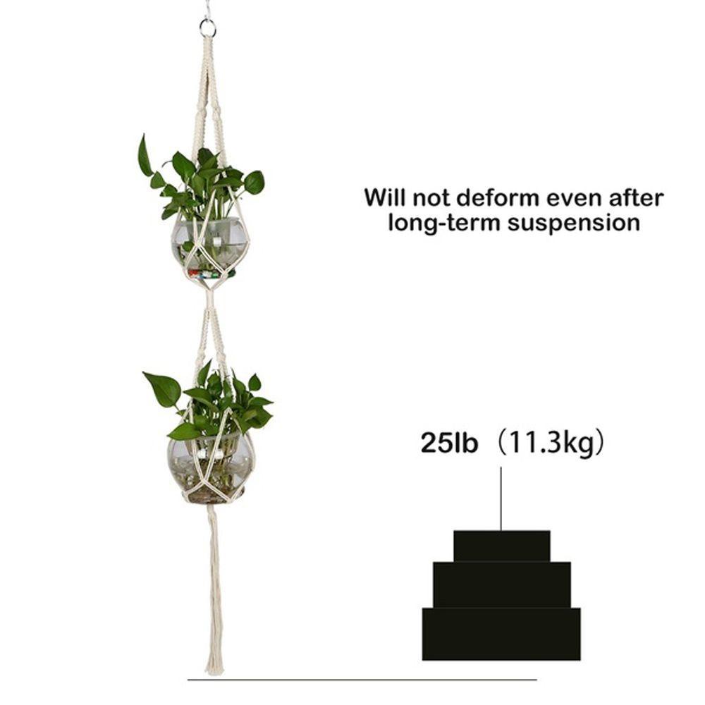 Dây Thừng Cotton Treo Trang Trí Sân Vườn|Giá Đỡ Chậu Hoa Thiết Kế Độc Đáo Tiện Dụng