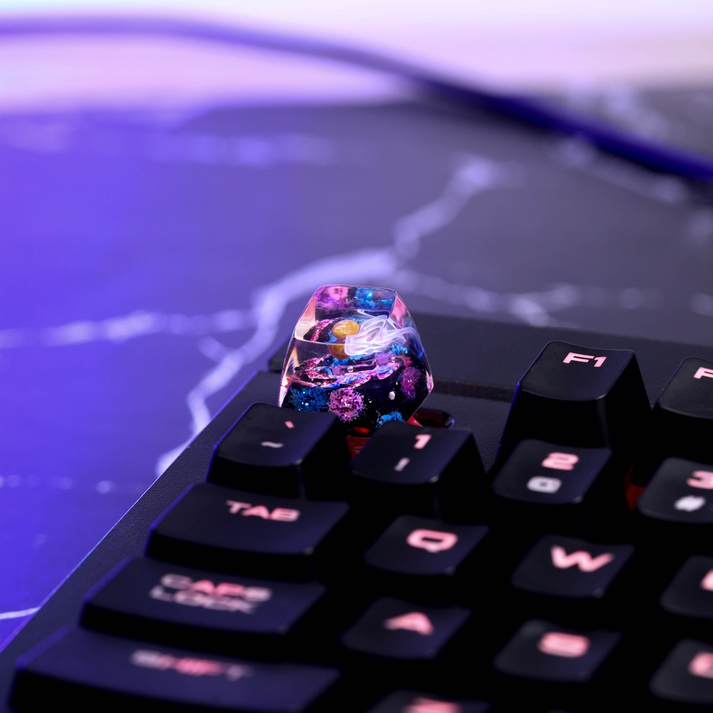 Keycap Trái đất, nút bàn phím galaxy, keycap lẻ giá rẻ, artisan keycap