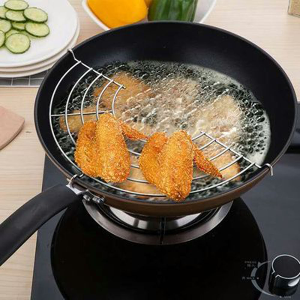 Giá Đỡ Ráo Dầu Chiên Làm Từ Thép Không Gỉ Tiện Lợi