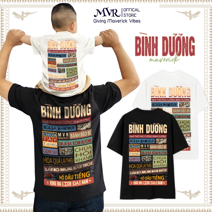 Áo thun in 2 mặt Unisex phông rộng big size cotton Bình Dương ao cặp gia đình fact UNDER MVR BB4182