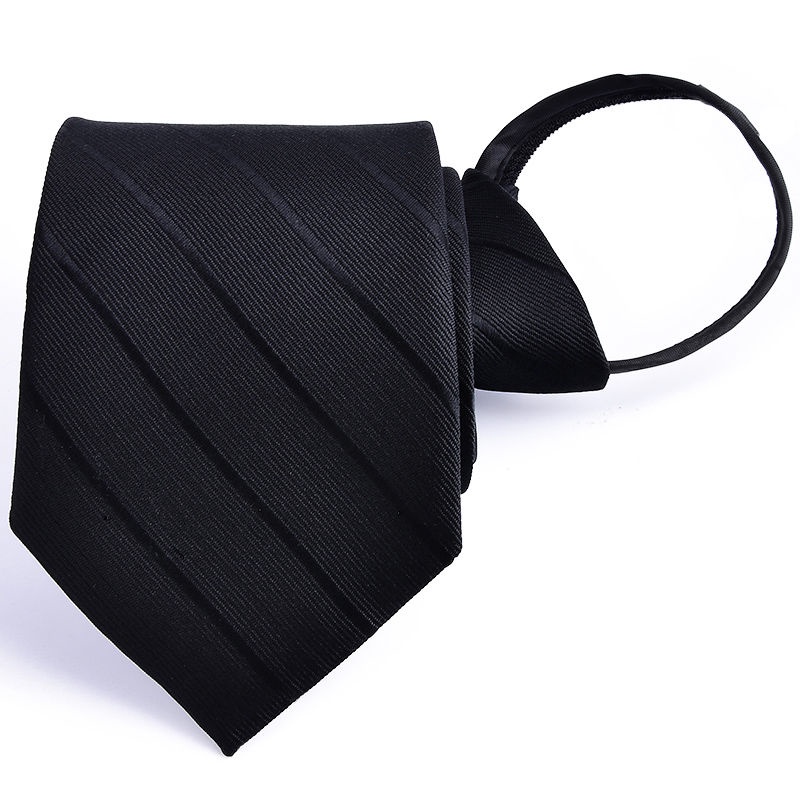 Cà Vạt 8cm Màu Đen / Xanh Phối Khóa Kéo Thời Trang Công Sở Cho Nam