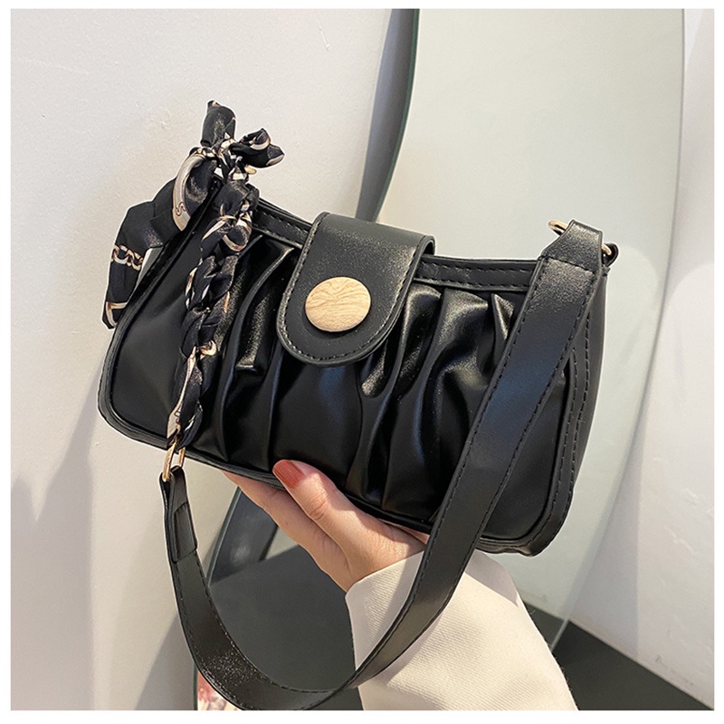 Túi Xách Đeo Vai / Đeo Dưới Cánh Tay Bằng Lụa Xếp Ly Đơn Giản Thời Trang