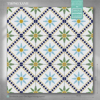 Decal trang trí họa tiết Gạch bông - 𝐒𝐄𝐓 𝐓𝐇𝐎̂𝐍𝐆 𝐗𝐀𝐍𝐇 - Liền khổ 60x165cm