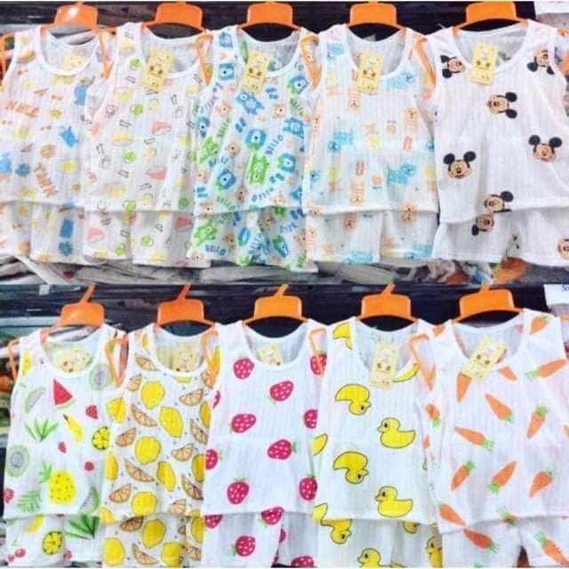 Set 5 bộ cotton hè cho bé từ 4_16kg trai/gái