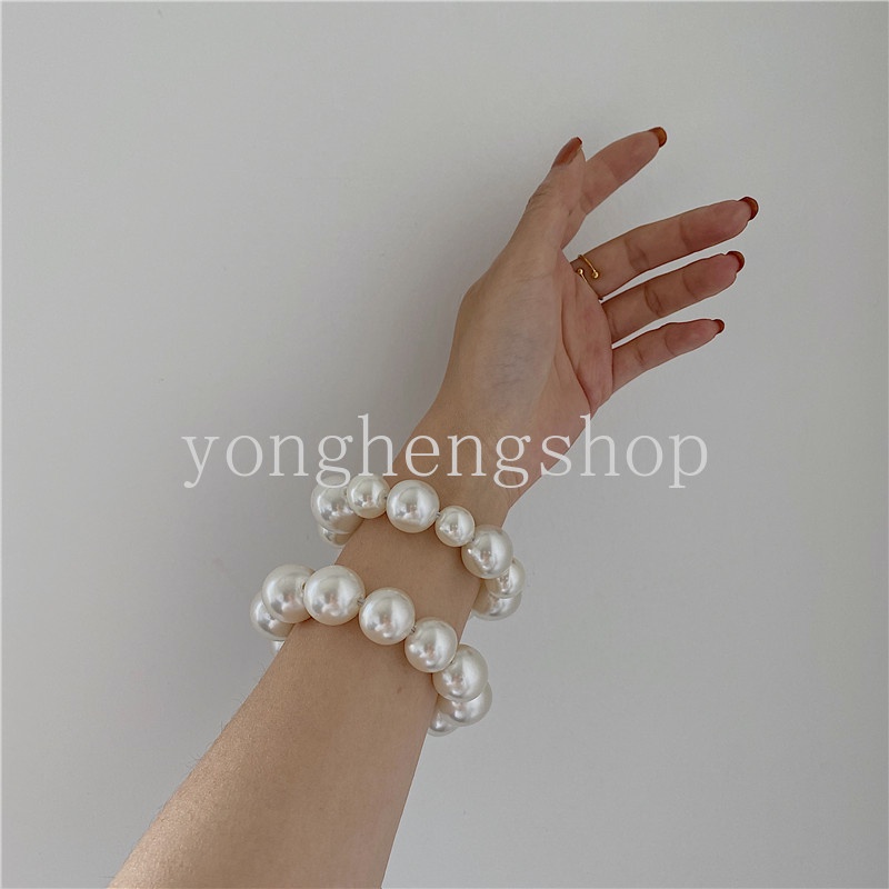 Dây Cột Tóc Đính Ngọc Trai Nhân Tạo Thời Trang Dành Cho Nữ