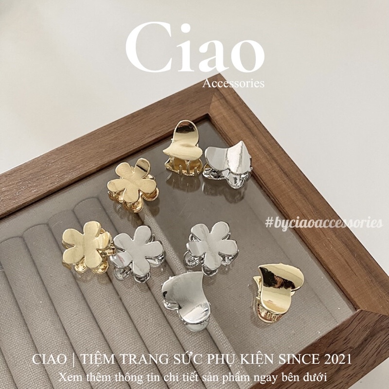 [HOẢ TỐC 1H] Set 2 kẹp tóc/ Phụ kiện tóc thiết kế hoạ tiết sang trọng cổ điển mã 27 Ciao accessories