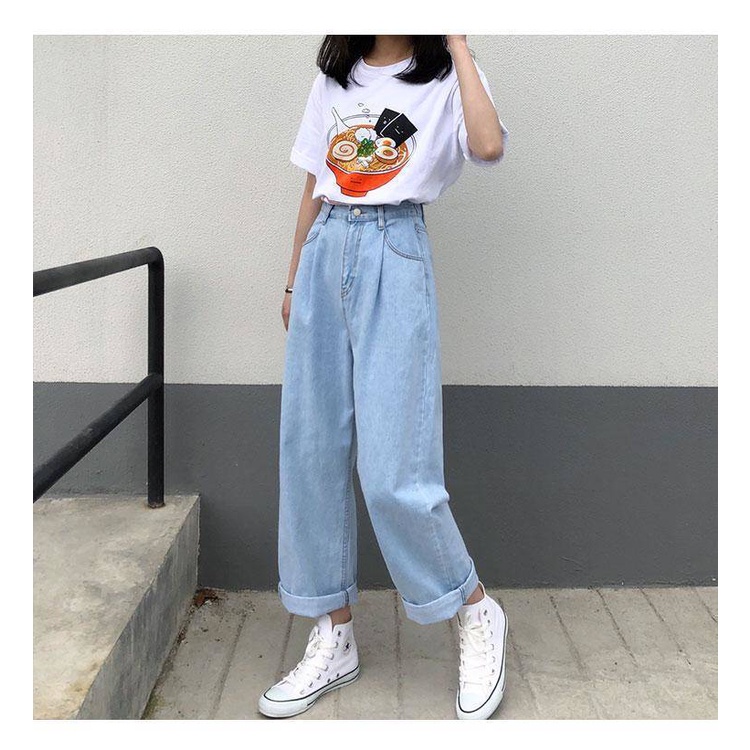 Quần jean ống rộng nữ TREND JEANS TR03, quần bò ống rộng style hàn quốc ulzzang