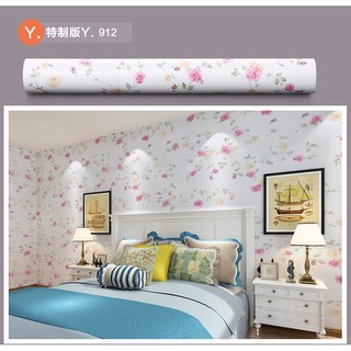 Decal giây dán tường hoa hồng nhỏ trắng