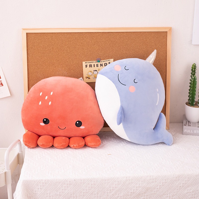 Gấu Bông, Thú Bông Hình Bạch Tuộc, Cua, Tôm, Cá Size 40-45cm DC302