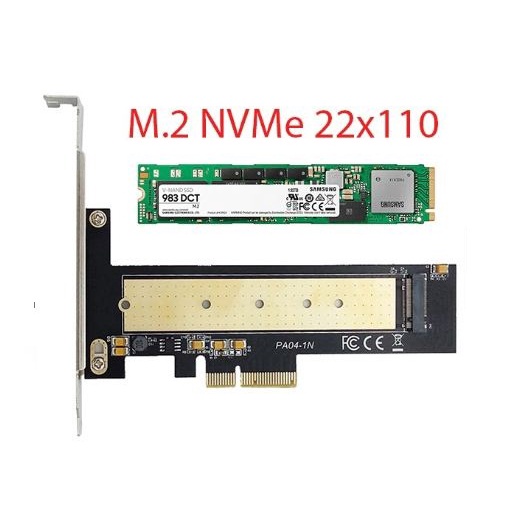 Card PCIe ổ cứng M.2 NVMe Ugreen 70503 (Hỗ trợ M-Key, 2230/2242/2260/2280, tốc độ 32GbpsM2)