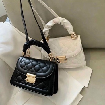 Túi xách nữ đeo chéo có quai xách cầm tay thêu chỉ khóa lẫy xinh xắn CV4