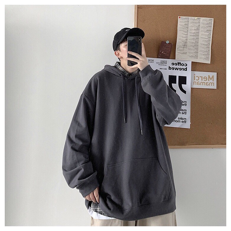 Áo Hoodie Trơn Basic Nhiều Màu Dáng Rộng Unisex Hàn Quốc- YAYSHOP