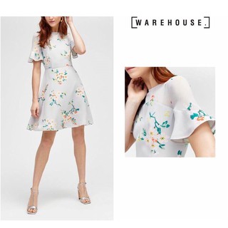 Đầm warehouse hoa xám - 0341