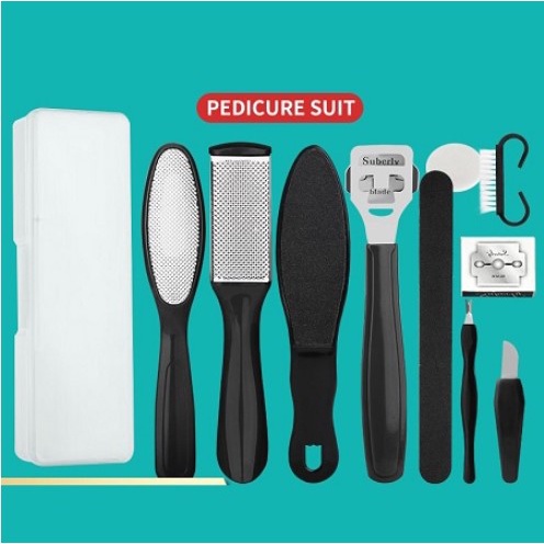 Dụng Cụ Chà Gót Chân, Bộ 10 Món Chăm Sóc Bàn Chân Và Tẩy Tế Bào Chết
