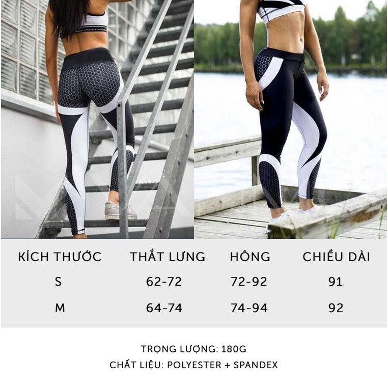 Quần Tập YOGA GYM AEROBIC Panda, Lưng Cao, Năng Mông, Định Hình Vòng Eo Cao cấp