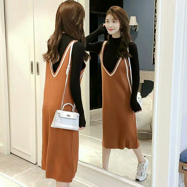 Set yếm len kèm áo