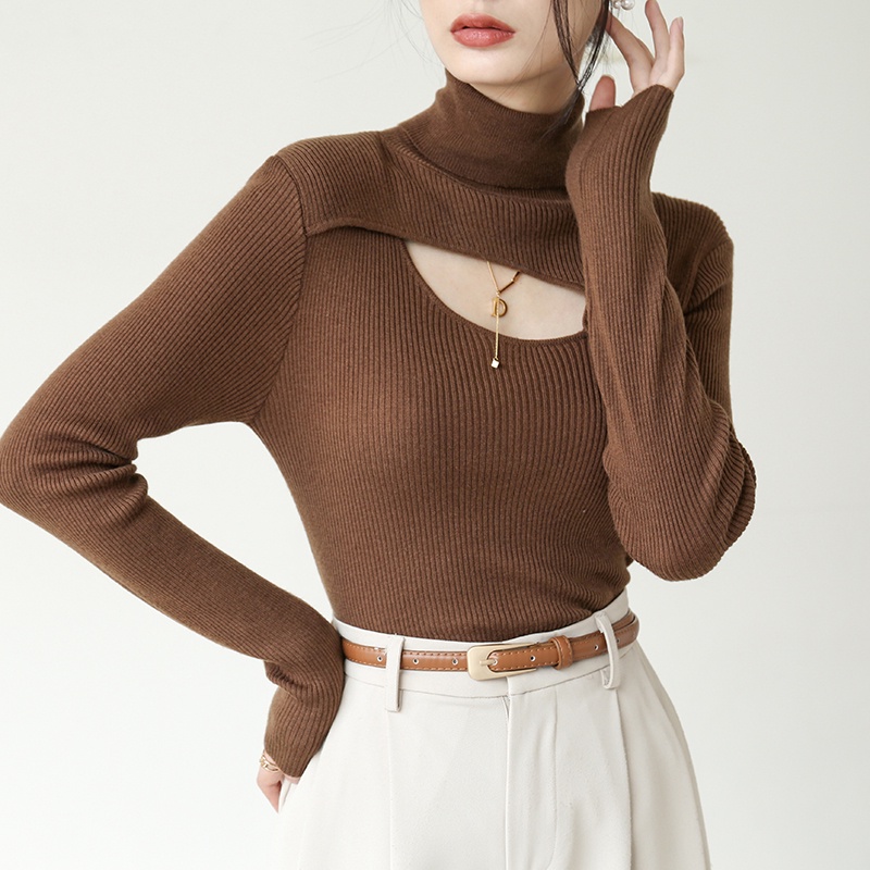 Xiaozhainv Áo len tay dài cổ lọ phong cách Hàn Quốc dễ phối đồ với 7 màu lựa chọn | BigBuy360 - bigbuy360.vn