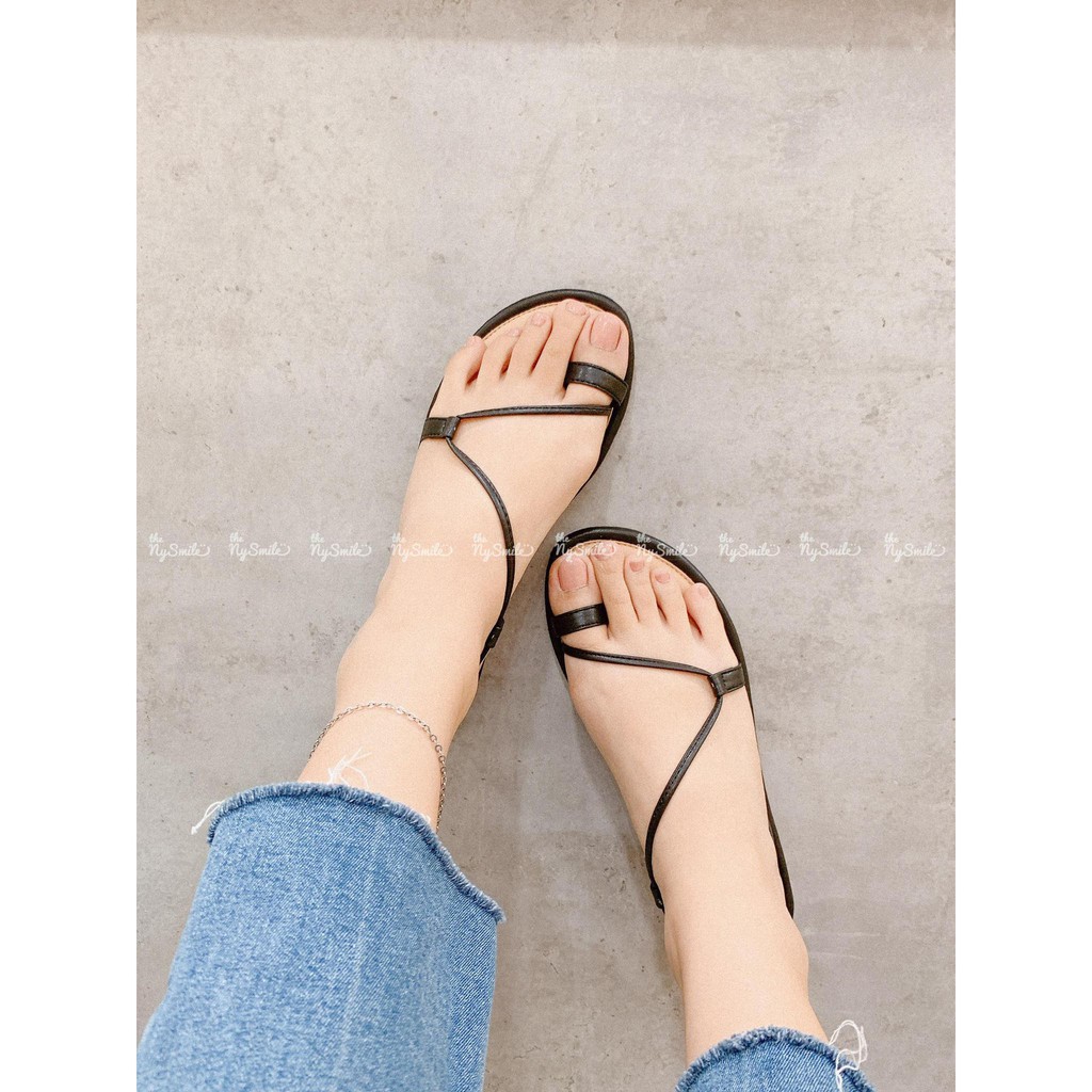 Giày sandal đế thấp quai lượn - THENYSMILE - Vision