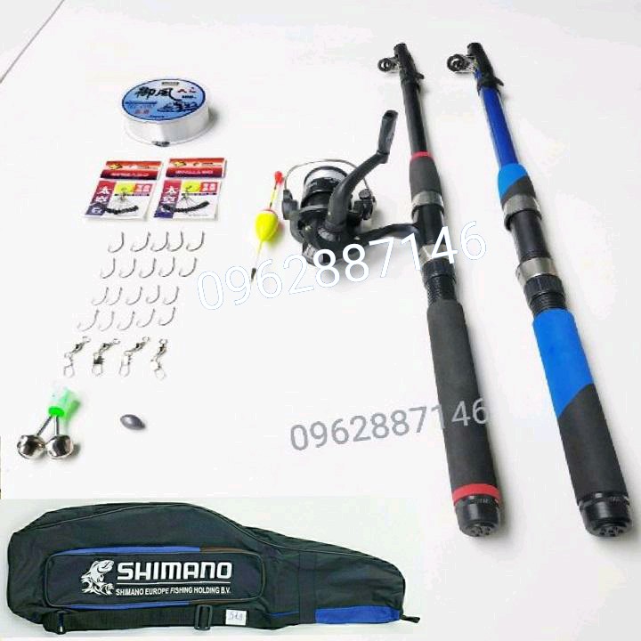 bộ cần câu cá shimano tặng balo kèm phụ kiện