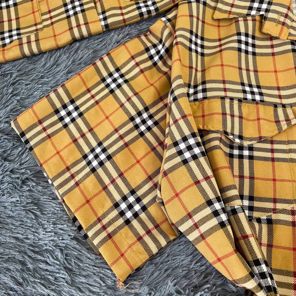 ÁO SƠ MI NỮ BIGSIZE TAY NGẮN,ÁO SƠ MI KIỂU burberry MÃ BBR