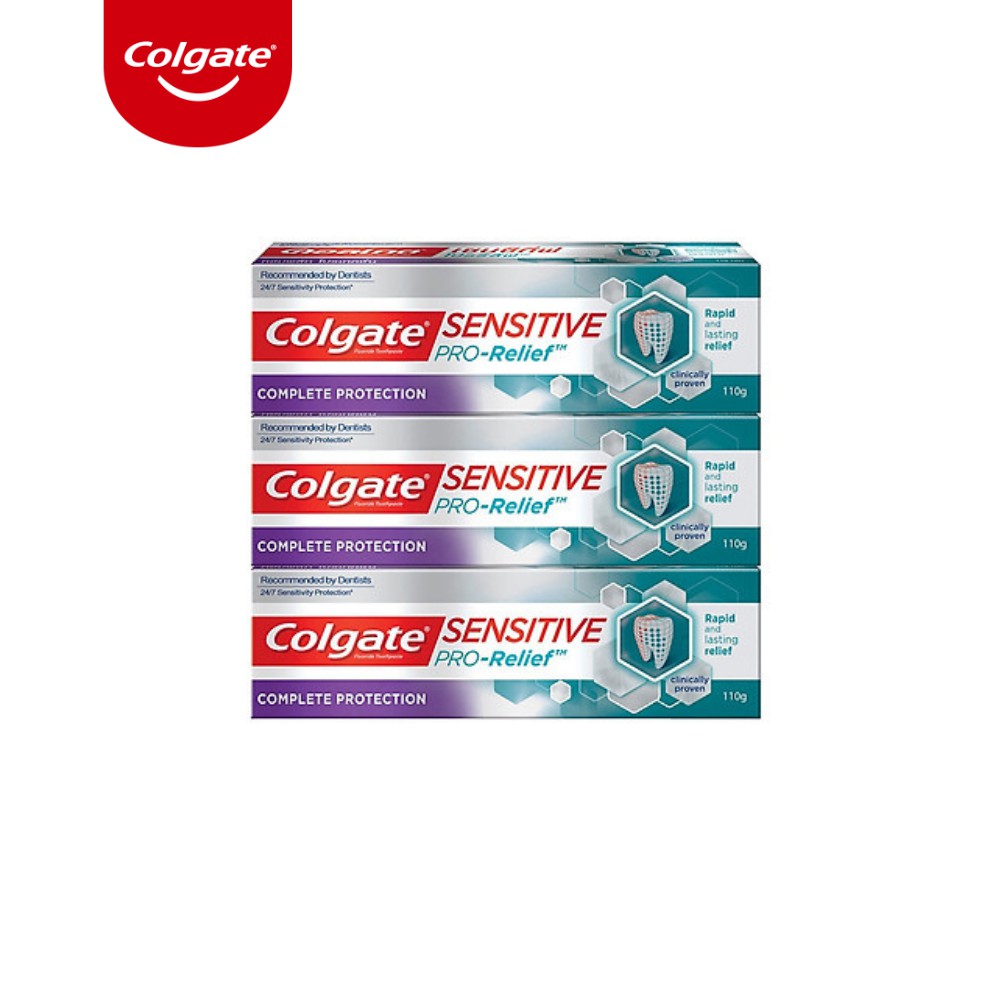 Bộ 3 Kem Đánh Răng Colgate Sensitive Pro Relief ngăn ê buốt và bảo vệ toàn diện 110g/hộp