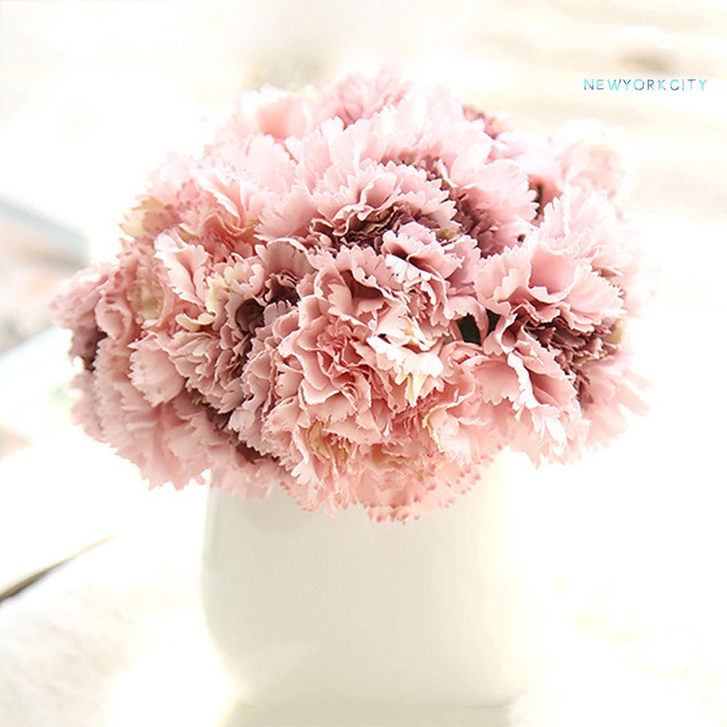 1 Bó Hoa Cẩm Chướng Nhân Tạo Bằng Lụa Cho Trang Trí