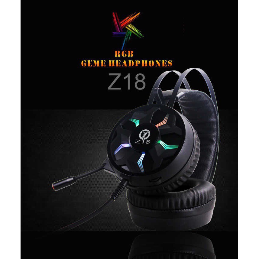 [Xả kho] Tai Nghe Gaming chụp tai có mic Z18 led RGB .