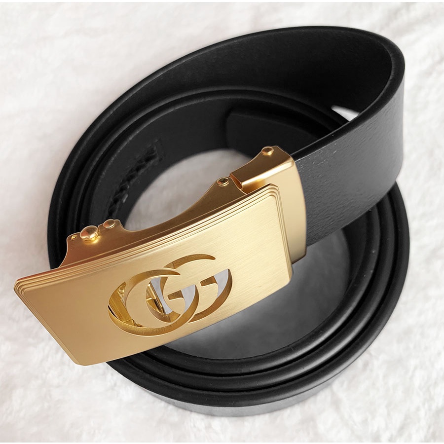 Thắt lưng da GG nhập khẩu italy dây nịt nam hàng cao cấp da bò 100% bản rộng 3.5cm