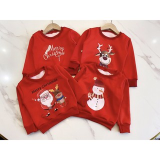 Áo nỉ dài tay cho bé trai, bé gái, áo noel, quà tặng noel cho bé 10-20kg