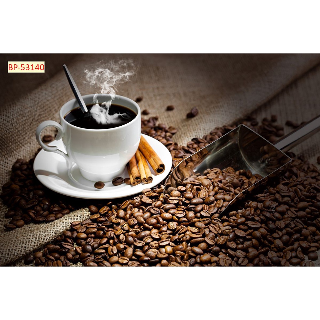 Tranh dán tường quán ăn Quán Cafe, Trà Sữa, Trang Trí Cửa Hàng