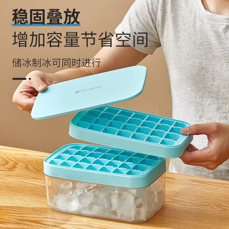 khay đá tủ lạnh khuôn làm đông hộp gia đình lớn đựng silicone bảo quản thương mại