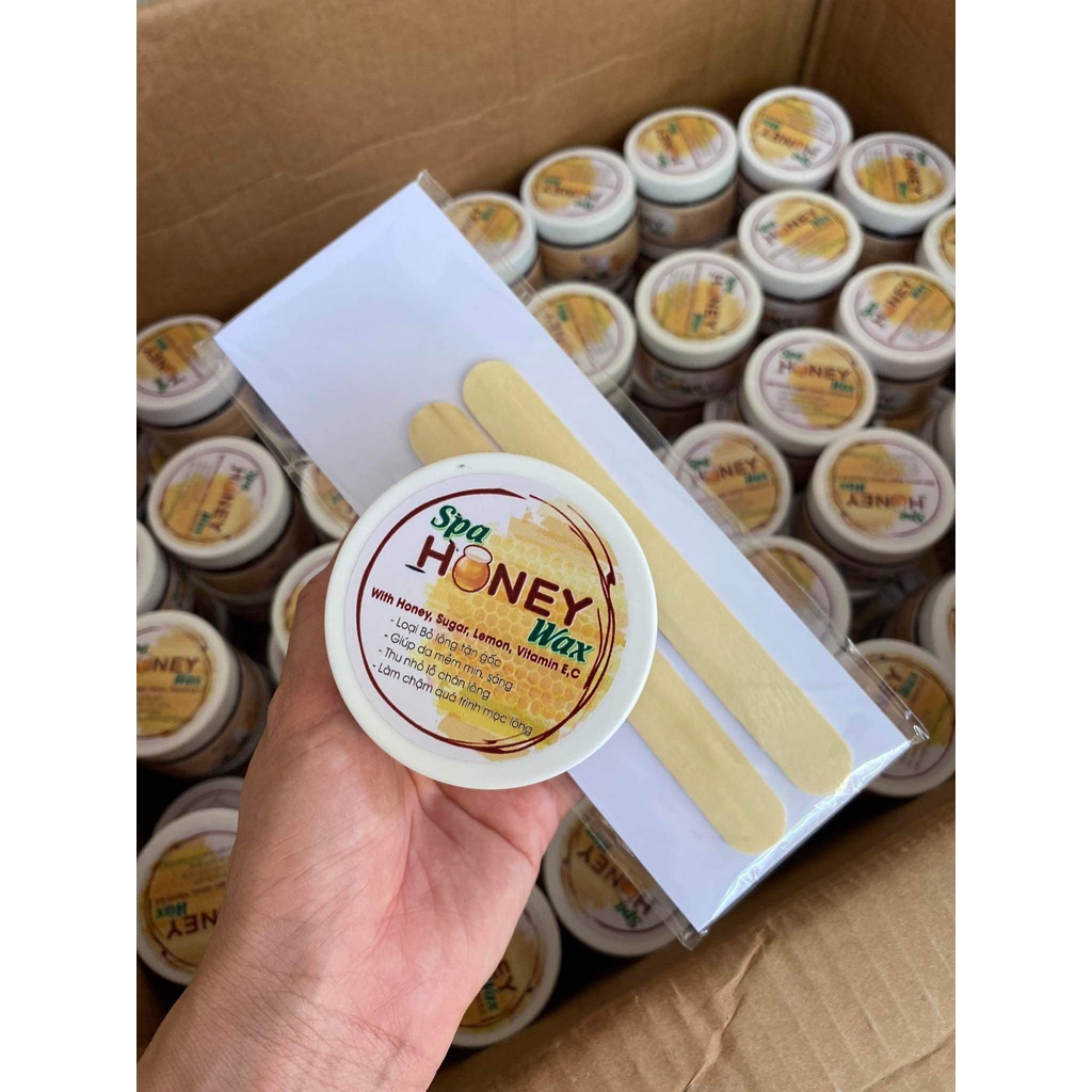 [TẶNG KÈM 50 GIẤY Và 2 QUE] WAX LÔNG LẠNH HONEY SẠCH LÔNG AN TOÀN KHÔNG ĐAU RÁT - LÂU MỌC LẠI