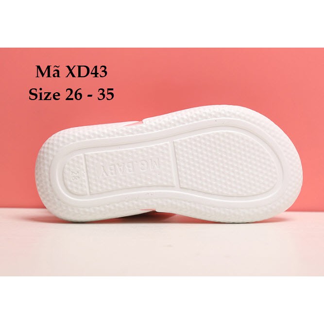 Sandal bé gái 3 đến 10 tuổi kiểu quai ngang tiện dụng XD43