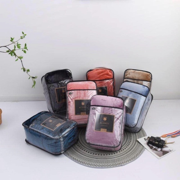 Chăn lông tuyết nhung Blanket nhập khẩu siêu mềm mịn, chăn hè tuyết nhung kích thước 2mx2m2 - AMI.Decor
