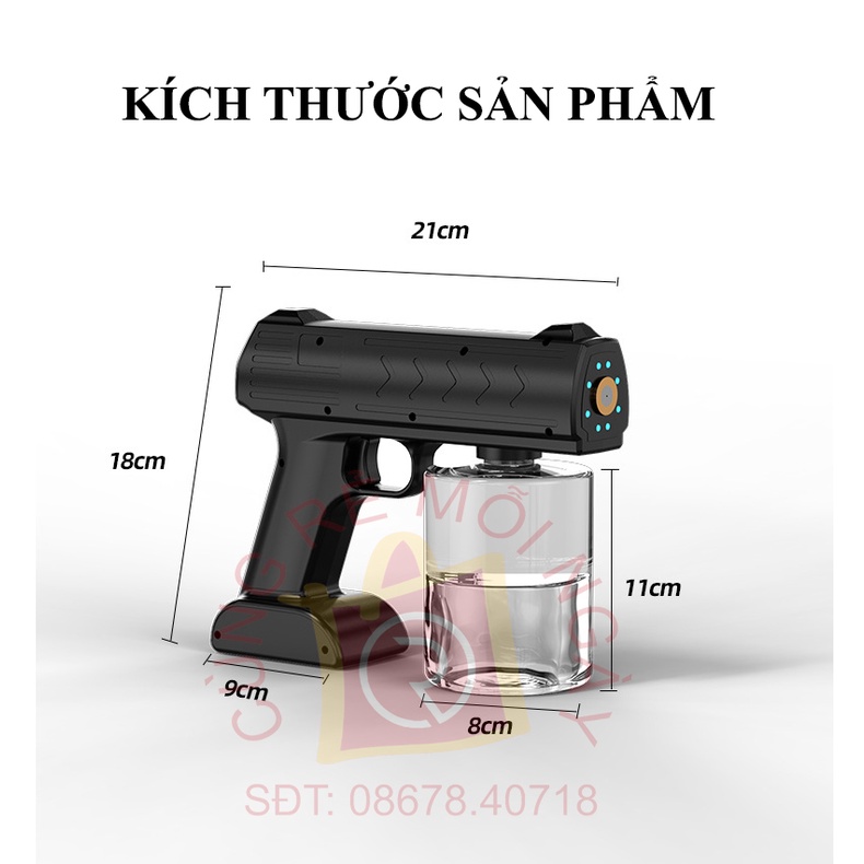 Súng khử khuẩn, khử trùng nano cầm tay, súng phun khử khuẩn và hộp khử khuẩn UV vệ sinh điện thoại, khẩu trang