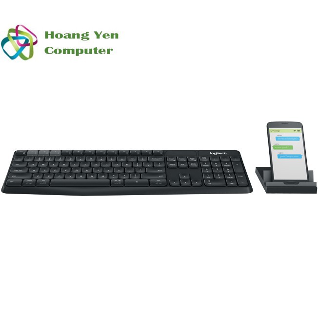 Bàn Phím Không Dây Logitech K375S Kết Nối 3 Thiết Bị, Kèm Giá Đỡ Điện Thoại - BH 24 Tháng Chính Hãng  - chuyensiphukien1