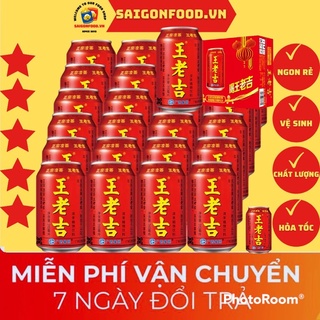 Nước sâm thanh nhiệt - trà sâm thảo mộc vương lão cát wang lao ji thùng 24 lon