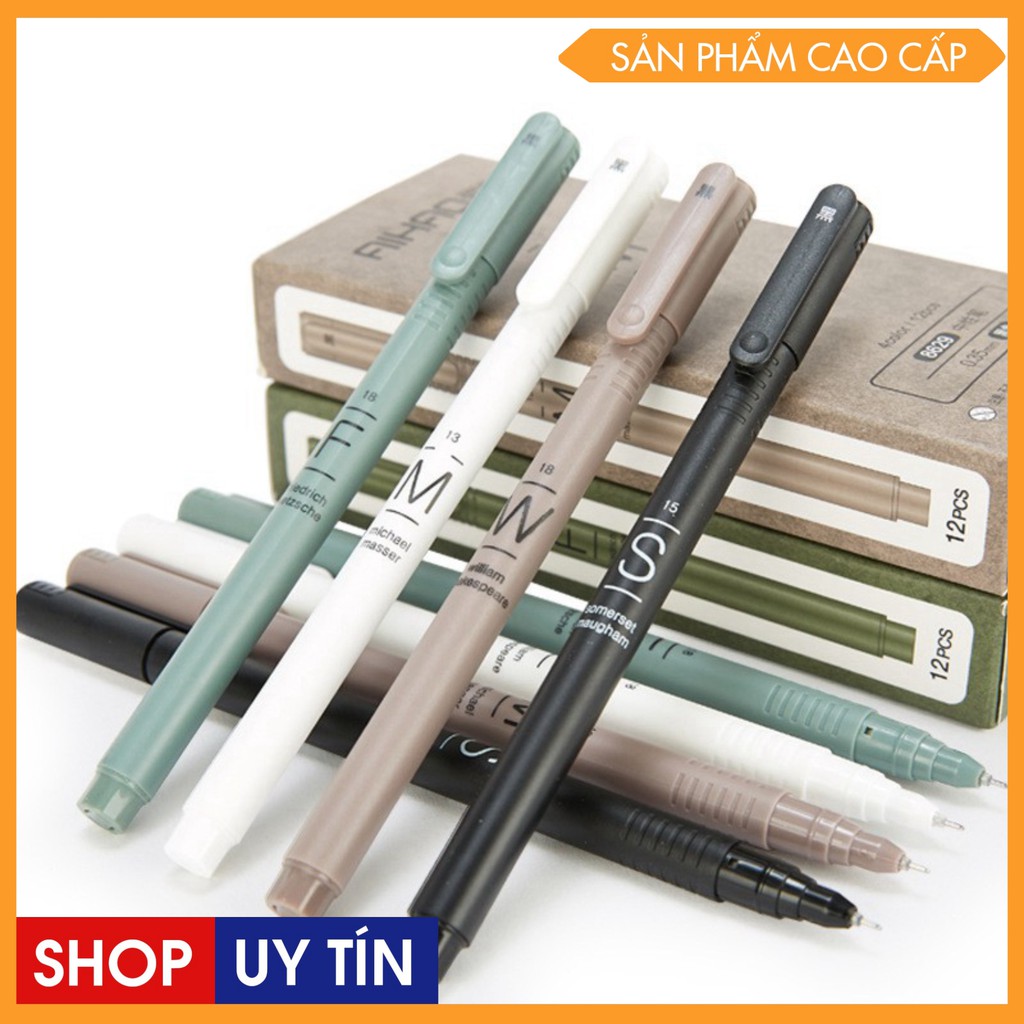 Bút gel mực đen AIHAO ngòi 0.35mm
