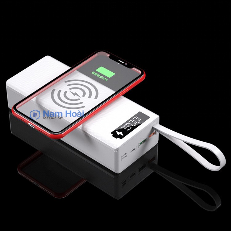 Box sạc dự phòng 16 cell sạc nhanh PD3.0, QC3.0, Sạc không dây 10W bản cao cấp chống ngược cực Mẫu mới 2021