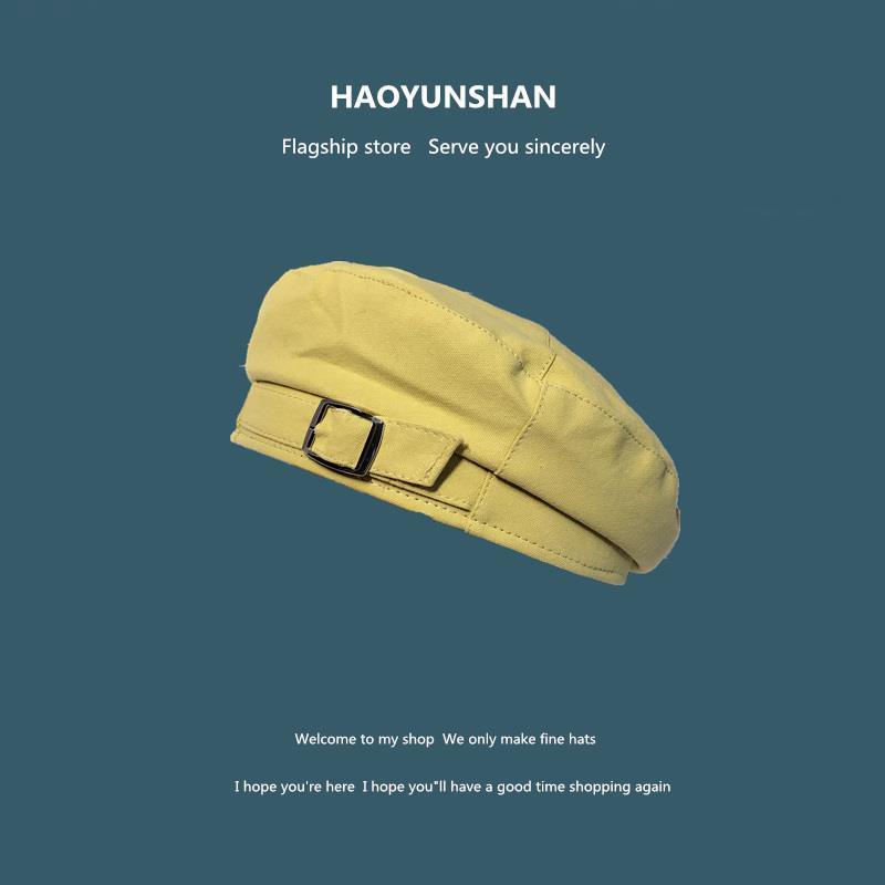 Mũ Beret Màu Trơn Phong Cách Vintage Cho Nữ