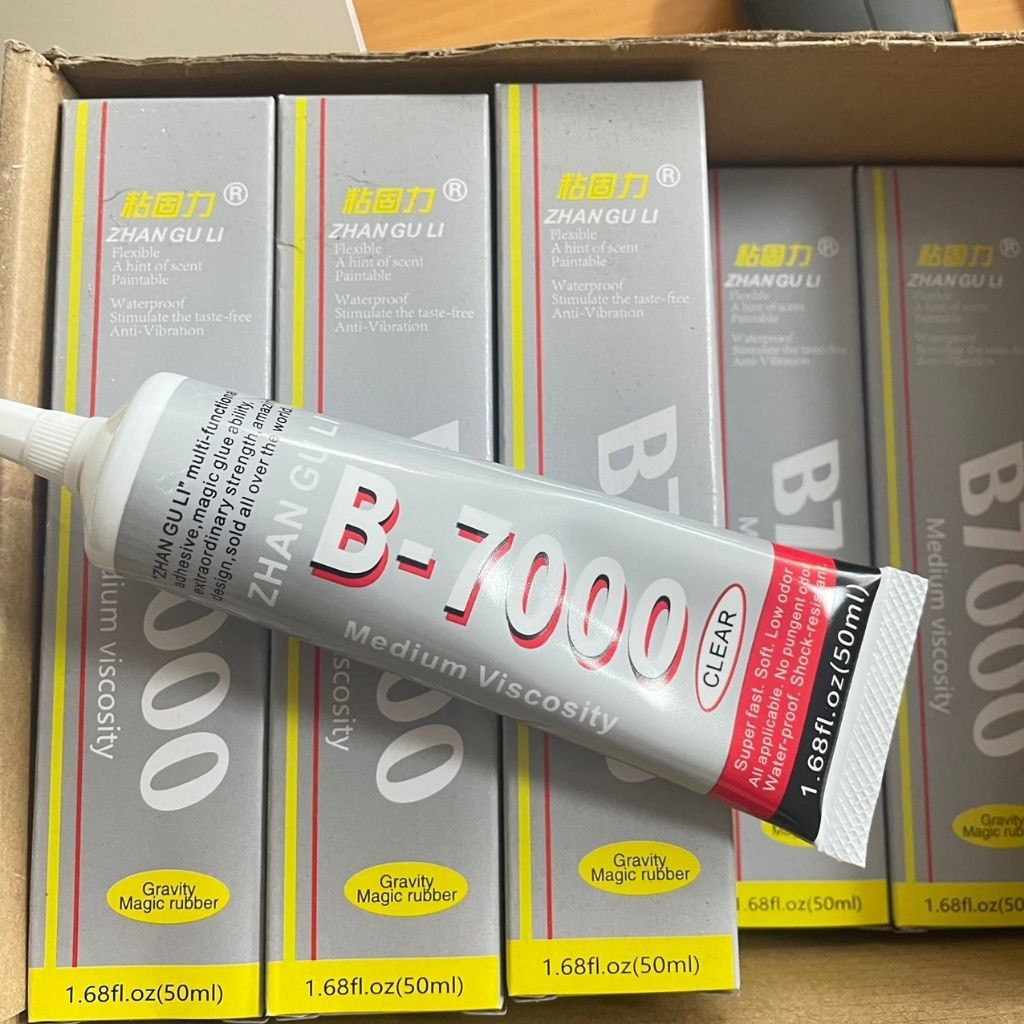 Keo Dán Màn Hình,Ron,Nắp Lưng,Các đồ Thủ Công Mỹ Ngệ-Keo B-7000 50ml Màu Trong Suốt Độ Bám Dính Cao Chìu Bền Tốt