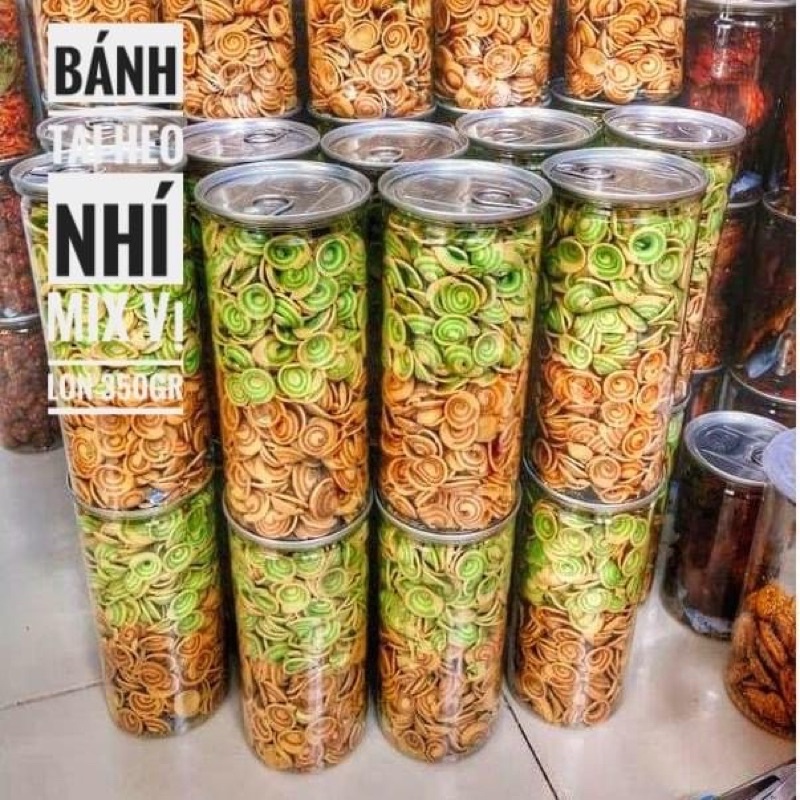 Bánh Tai Heo Nhí Trà Xanh Mix Truyền Thống Lon 350Gram [FREE SHIP] TỪ ĐƠN 50K, [Loại Đặc Biệt] Hàng ngon nhà làm