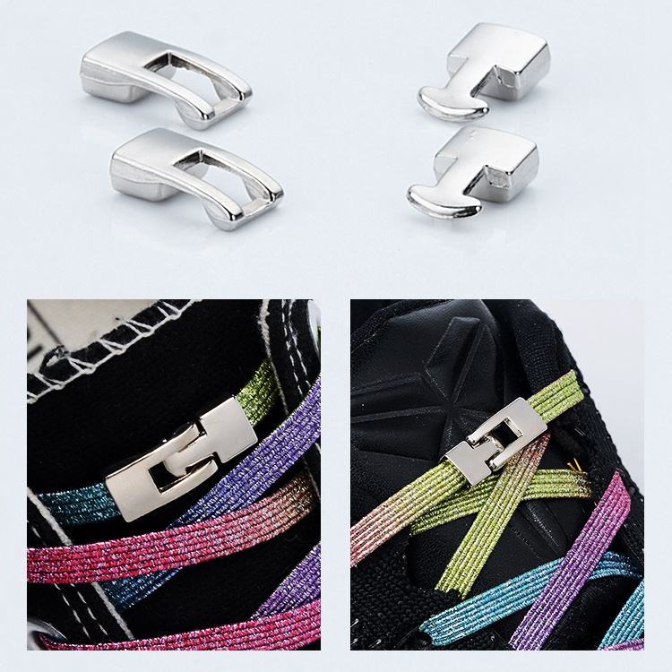 1 Cặp Dây Buộc Giày Co Giãn Màu Kẹo Cho Trẻ Em Và Người Lớn