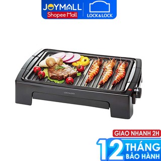 Bếp nướng điện lock&lock ejg221 - hàng chính hãng, mặt bếp đá chống dính, 5 mức điều chỉnh nhiệt, khay hứng dầu- joymall