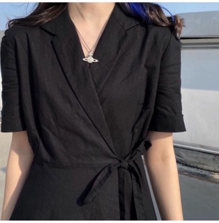 ĐẦM VEST ĐẮP CHÉO CỘT EO