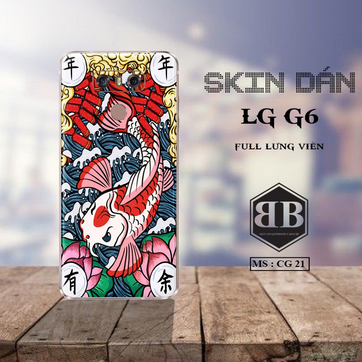 Bộ Skin Dán LG G6 dán full lưng viền dùng thay hoàn toàn ốp lưng điện thoại chất liệu chống thấm cao cấp