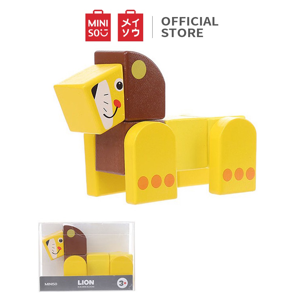 Đồ chơi Miniso Animal Series Lion Building Blocks (Vàng) - Hàng chính hãng