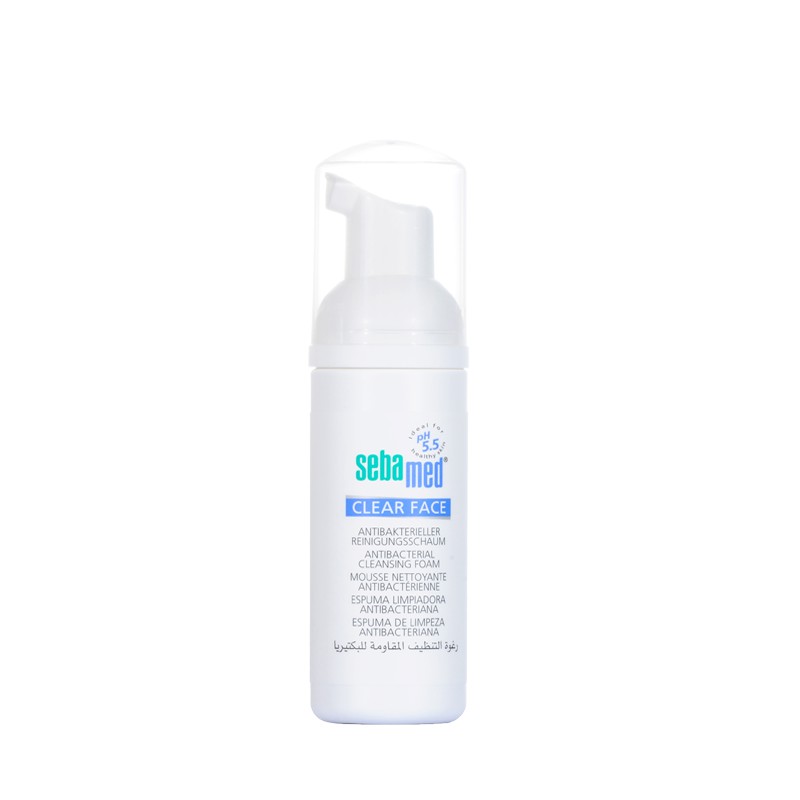 Combo 2 Sữa rửa mặt tạo bọt kháng khuẩn, ngừa mụn Sebamed Cleansing Foam pH5.5 50ml